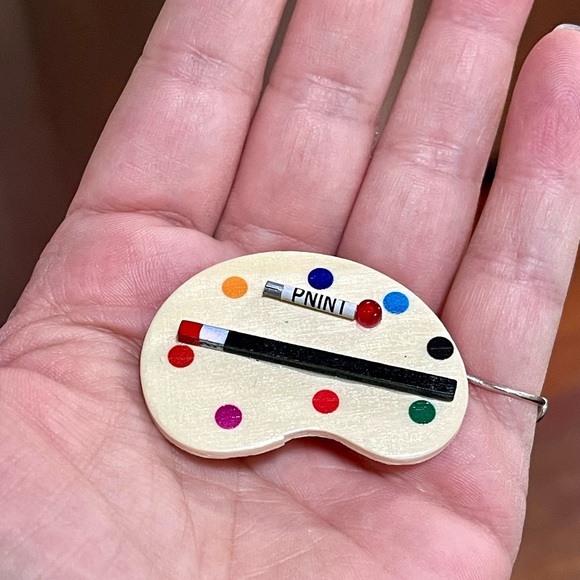 New x5 mini paint palette props for elf on the shelf Labubu or Barbie dolls - Picture 3 of 3